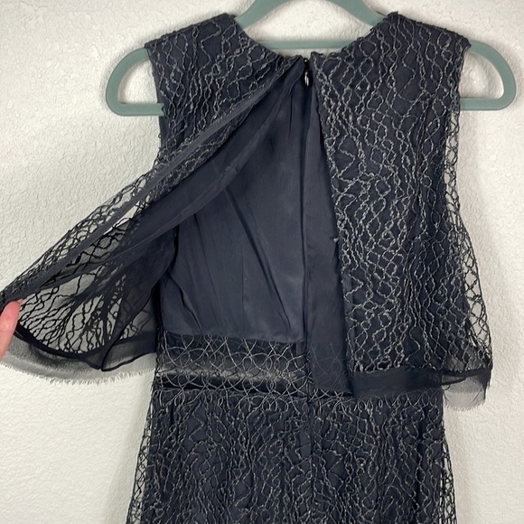 Jonathan Simkhai Popover Cape Back Tricot Lace Cable Knit Party Dress Black Sz 0 - Picture 9 of 13